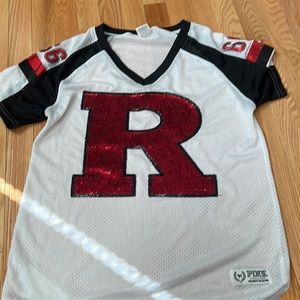 VS PINK RUTGERS SEQUIN JERSEY SIZE MEDIUM